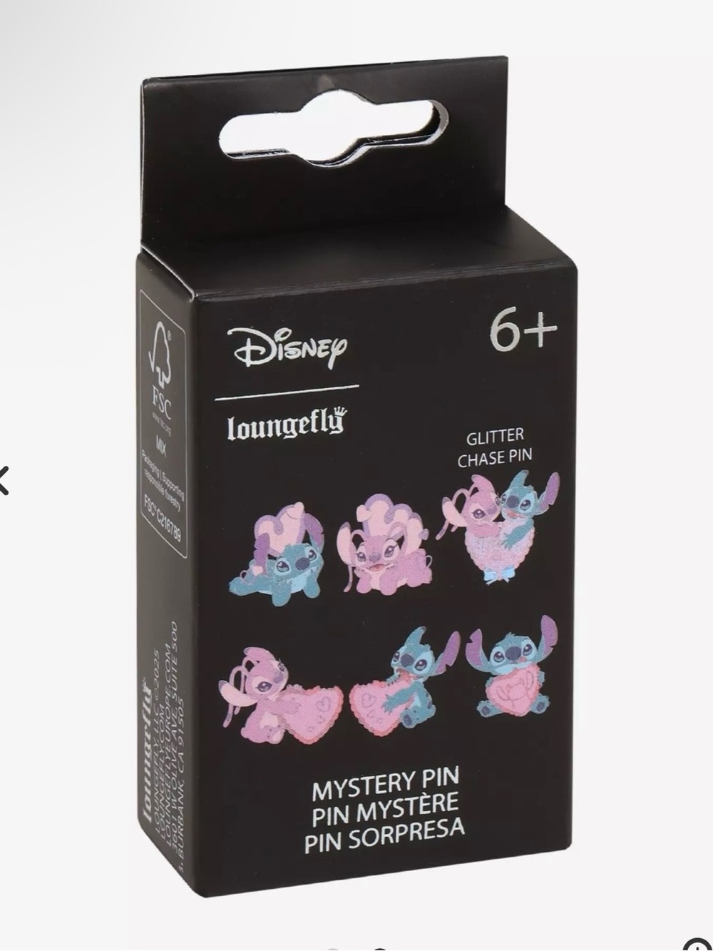 New Loungefly Disney Lilo & Stitch Angel & Stitch Hearts Blind Box Enamel Pin